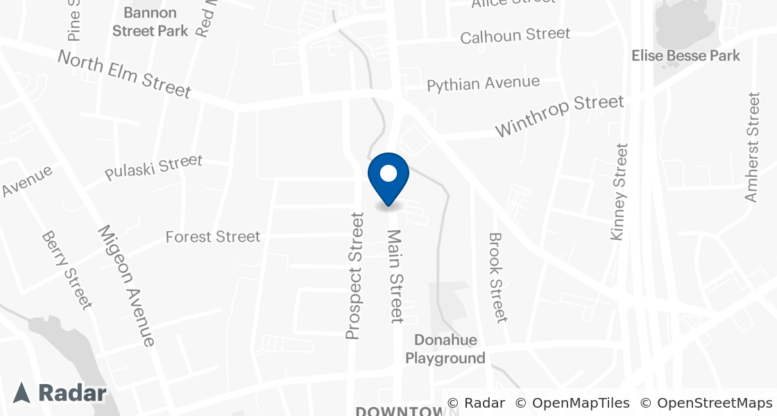 Map of Dairy Queen Location:: 447 Main St, Torrington, CT, 06790-5006